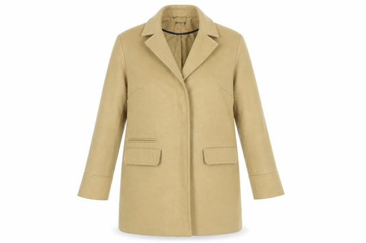 Topshop Womens Brown Overcoat Coat Size 4 Zip