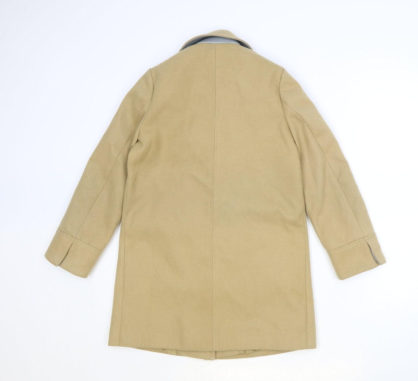 Topshop Womens Brown Overcoat Coat Size 4 Zip