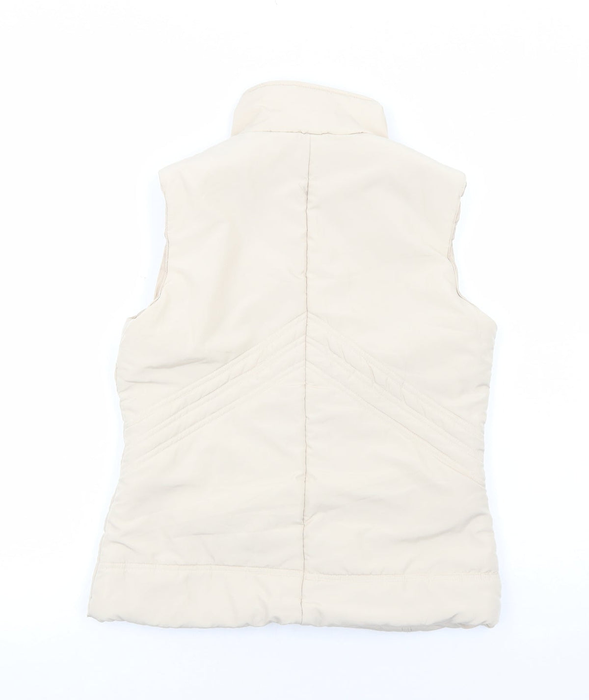 Mia Moda Womens Ivory Gilet Jacket Size S Zip