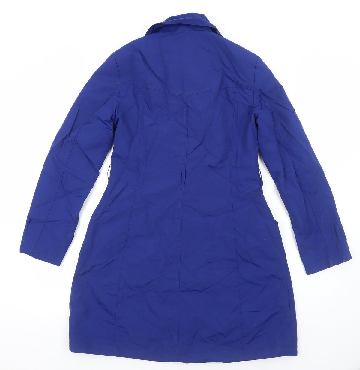 Marks & Spencer Womens Blue Trench Coat Coat Size 8 Button