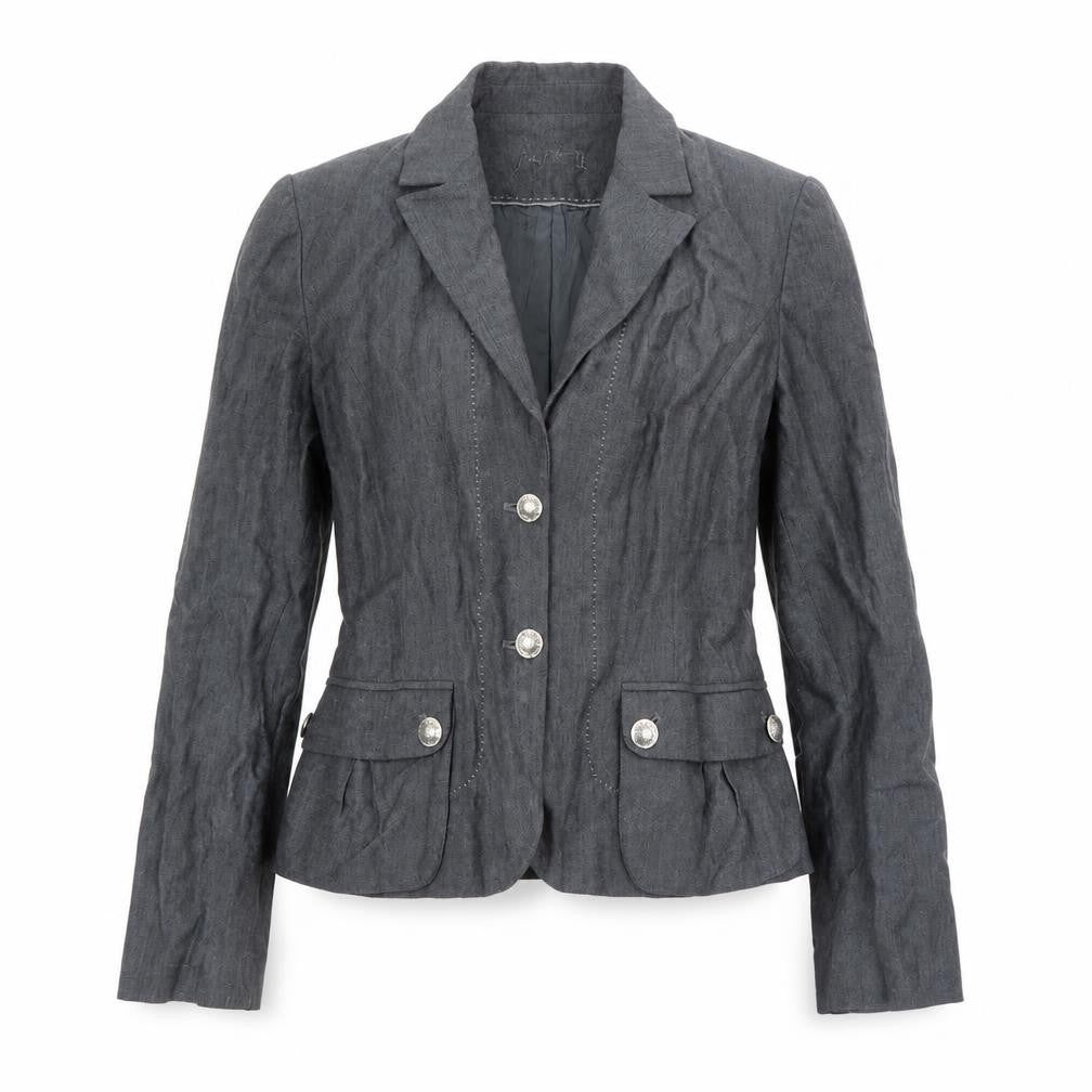Just B Womens Grey Jacket Blazer Size S Button