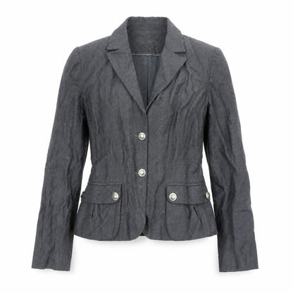 Just B Womens Grey Jacket Blazer Size S Button