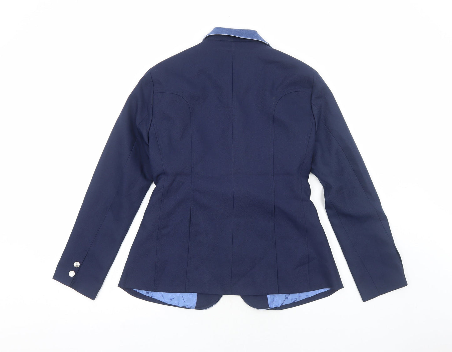 Requisite Womens Blue Polyester Jacket Blazer Size 10