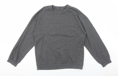 Jetty Womens Grey Cotton Pullover Sweatshirt Size M Pullover