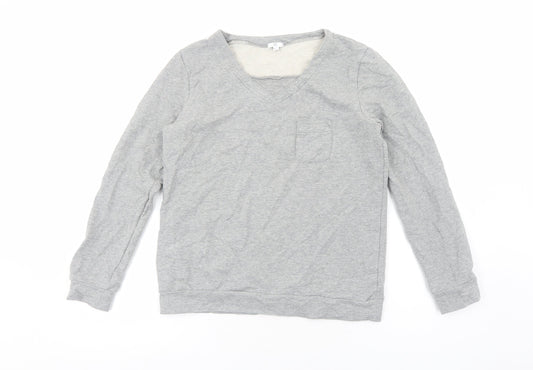 La Redoute Womens Grey Cotton Pullover Sweatshirt Size 10 Pullover