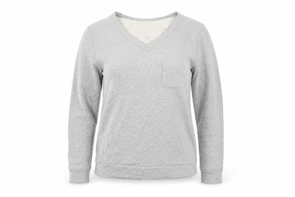 La Redoute Womens Grey Cotton Pullover Sweatshirt Size 10 Pullover