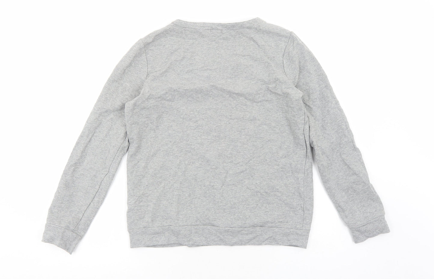 La Redoute Womens Grey Cotton Pullover Sweatshirt Size 10 Pullover