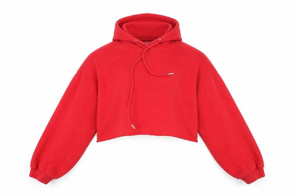 Rising Womens Red Cotton Pullover Hoodie Size L Pullover