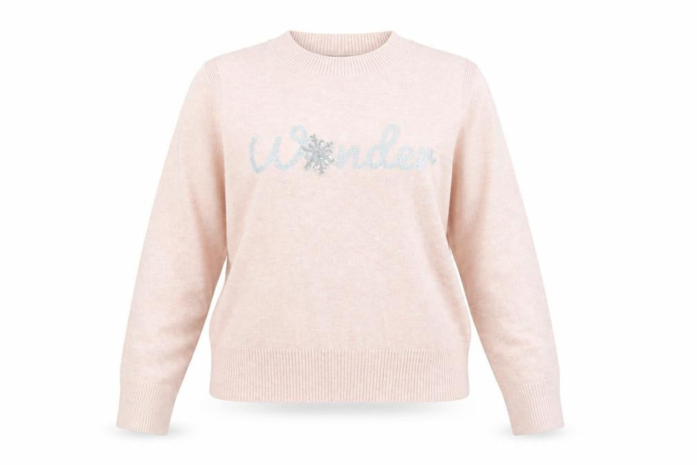 Marks & Spencer Womens Pink Round Neck Acrylic Pullover Jumper Size M