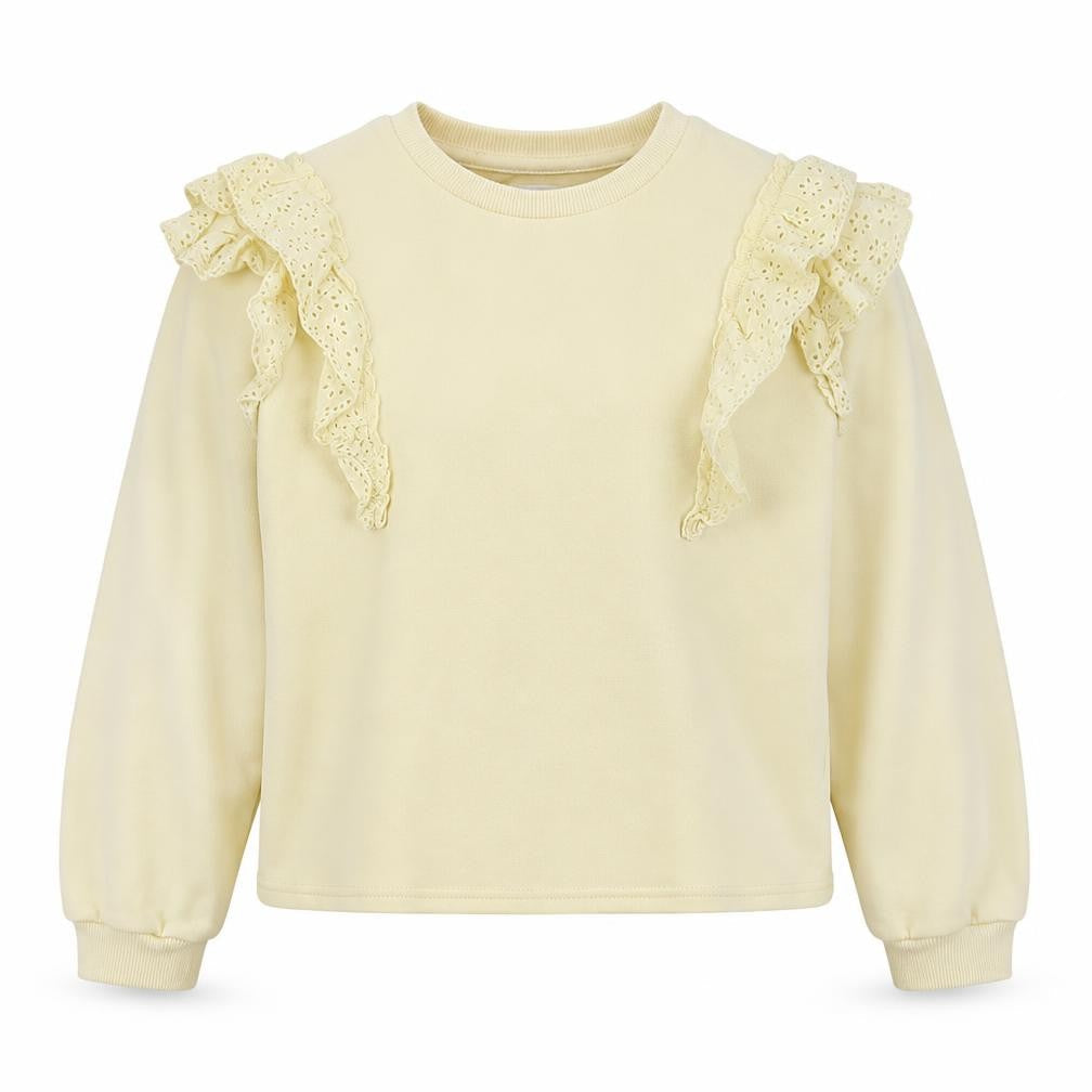 F&F Girls Yellow Cotton Pullover Sweatshirt Size 10-11 Years Pullover