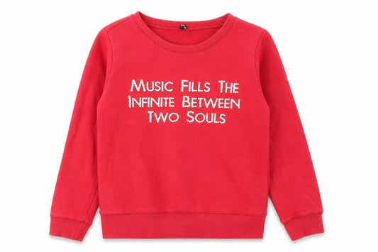 BSX Girls Red 100% Cotton Pullover Sweatshirt Size M Pullover - Music