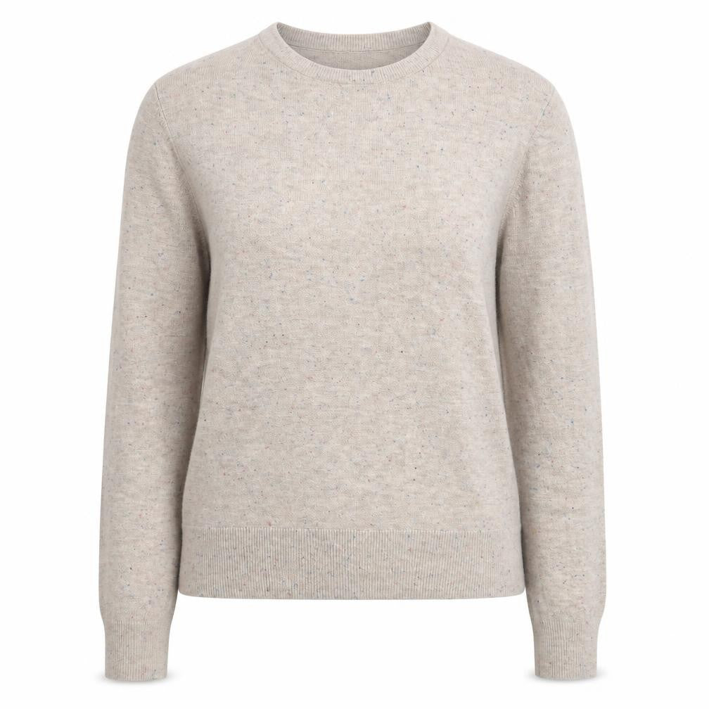 H&M Womens Beige Boat Neck Chlorofibre Pullover Jumper Size XS - Multicolour Fleck