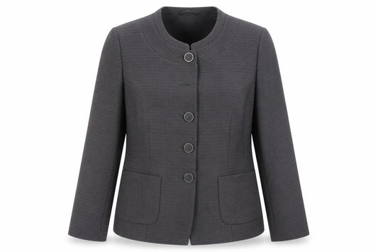 Klass Womens Grey Polyester Jacket Blazer Size 14