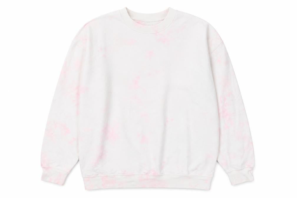 Preworn Womens Pink Geometric Cotton Pullover Sweatshirt Size M Pullover - Tie Dye Pattern