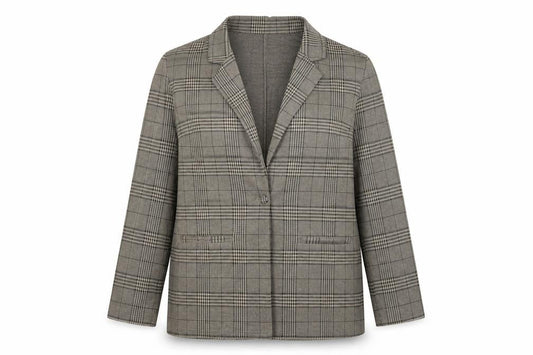 ASOS Womens Brown Plaid Jacket Blazer Size 14 Button