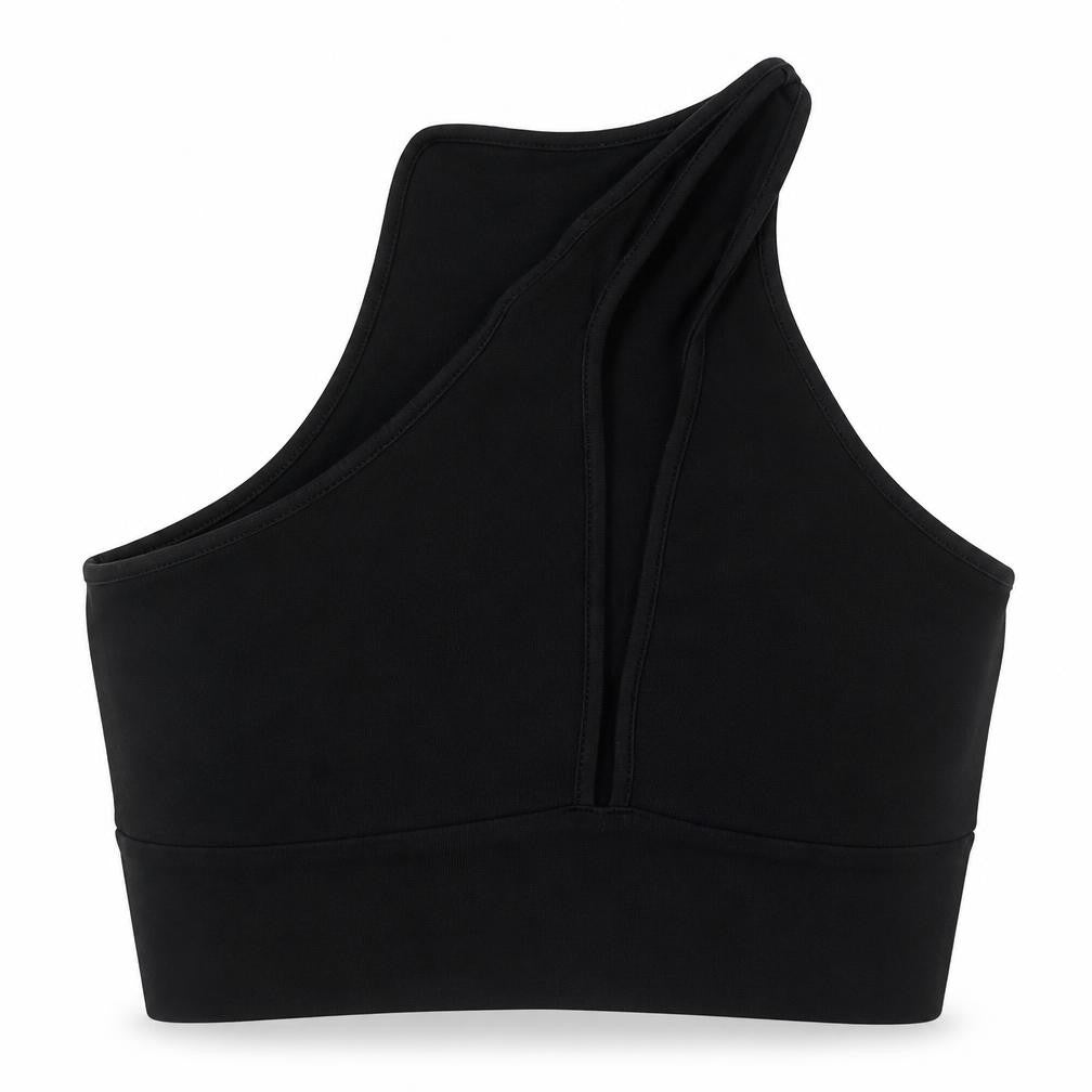 ASOS Womens Black Polyester Cropped Tank Size 10 V-Neck