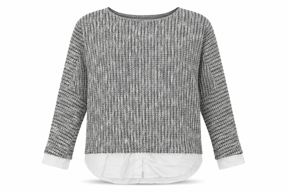 Apricot Womens Grey Round Neck Polyester Pullover Jumper Size 10