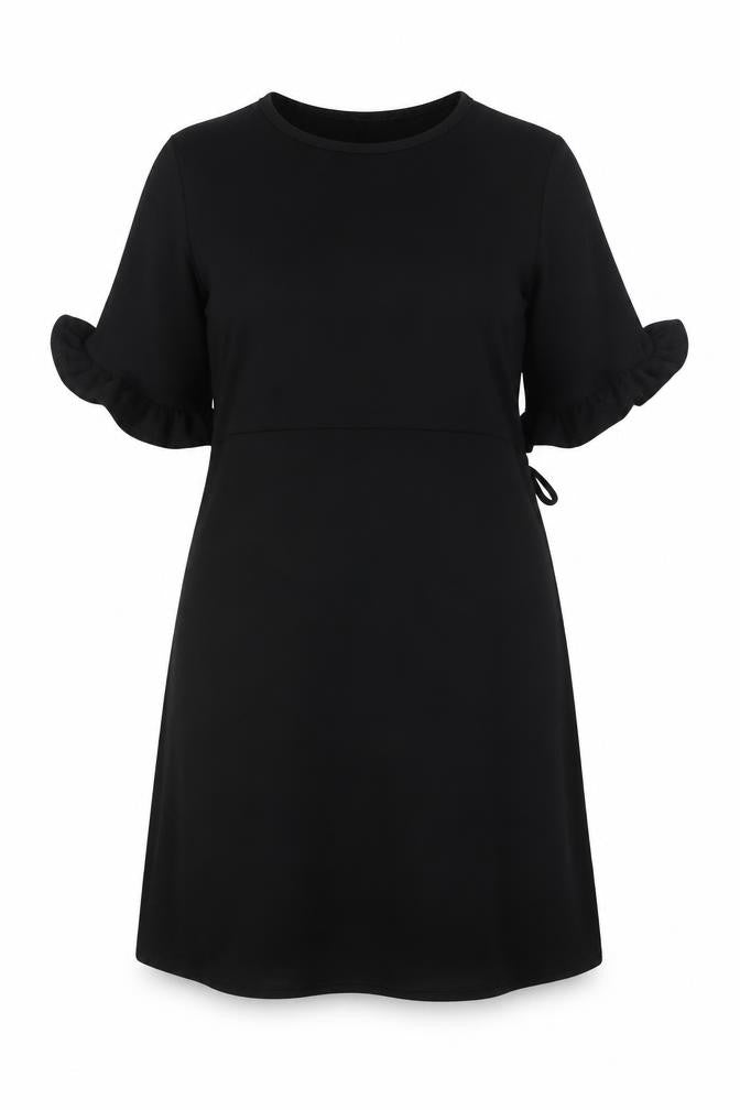 Boohoo Womens Black Polyester Fit & Flare Size 12 Round Neck Pullover