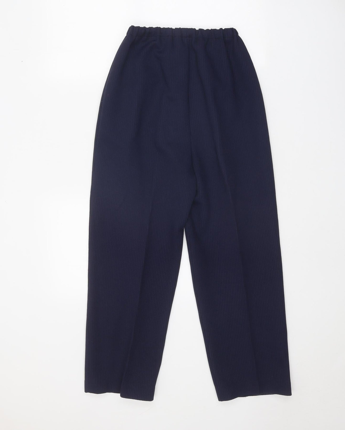 Preworn Womens Blue Polyester Trousers Size 14 Regular