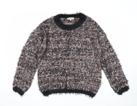 Marks and Spencer Womens Multicoloured Round Neck Acrylic Pullover Jumper Size 16