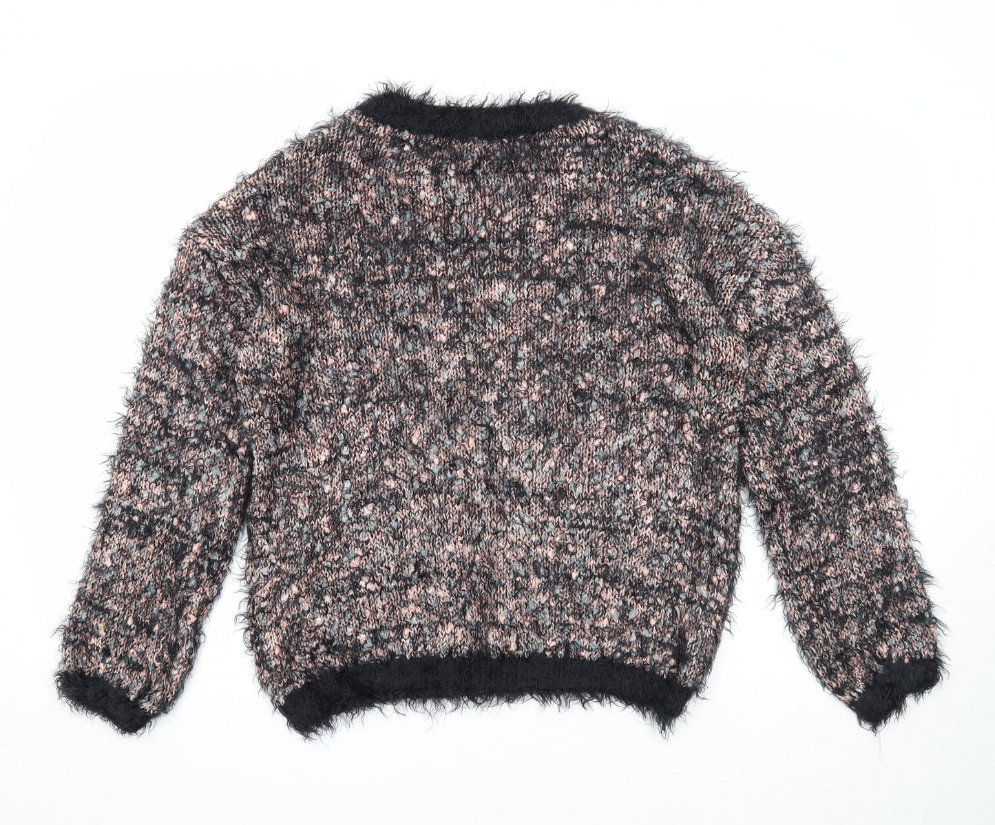 Marks and Spencer Womens Multicoloured Round Neck Acrylic Pullover Jumper Size 16