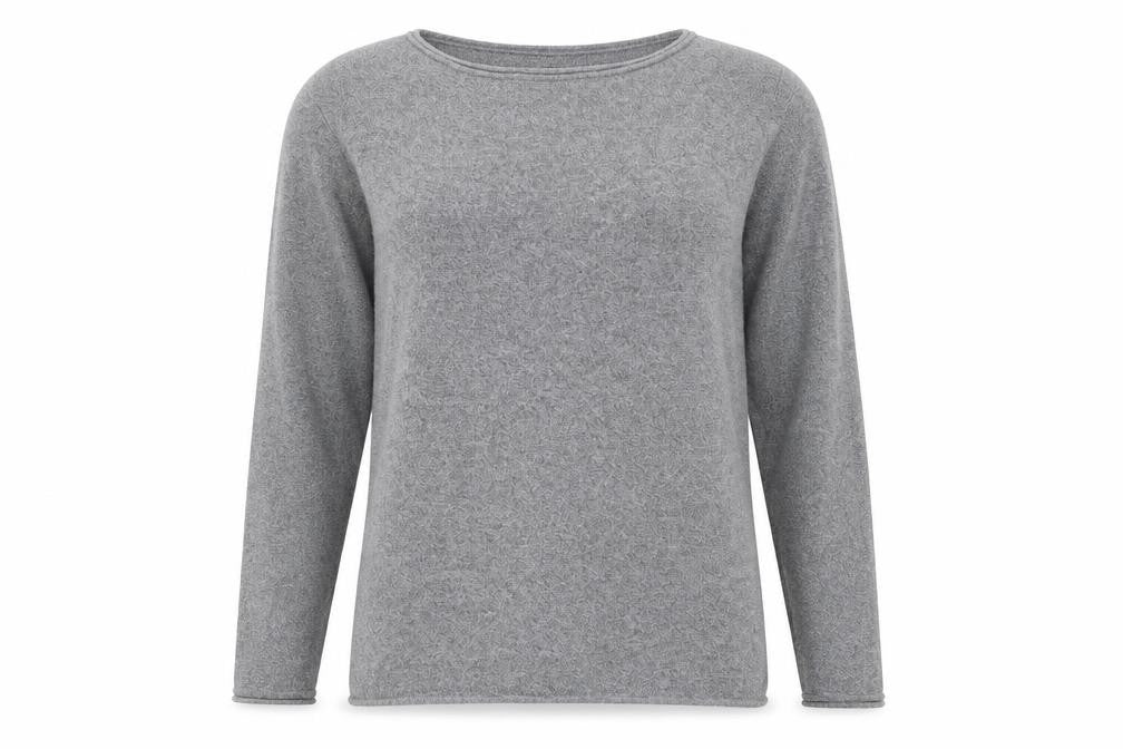 H&M Womens Grey Round Neck Cotton Pullover Jumper Size M