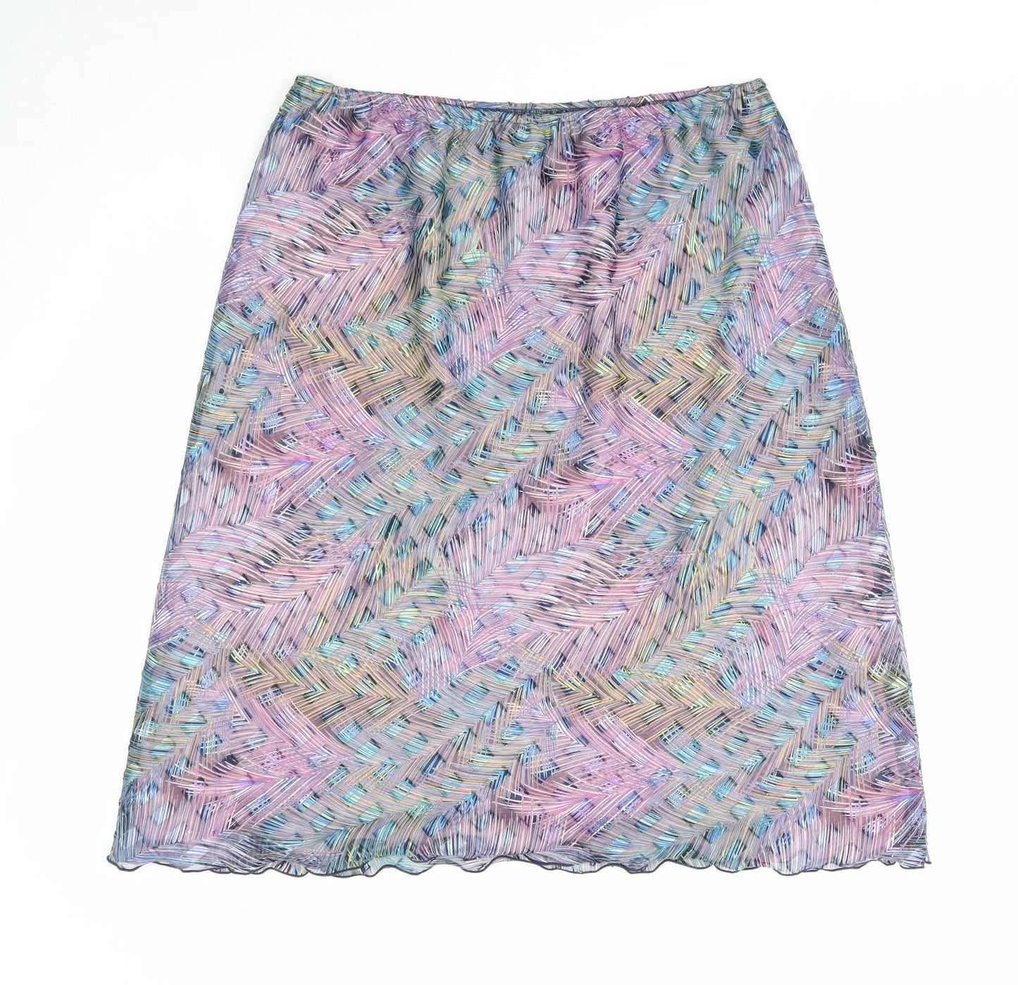 Seven Womens Multicoloured Geometric Polyester Swing Skirt Size 8