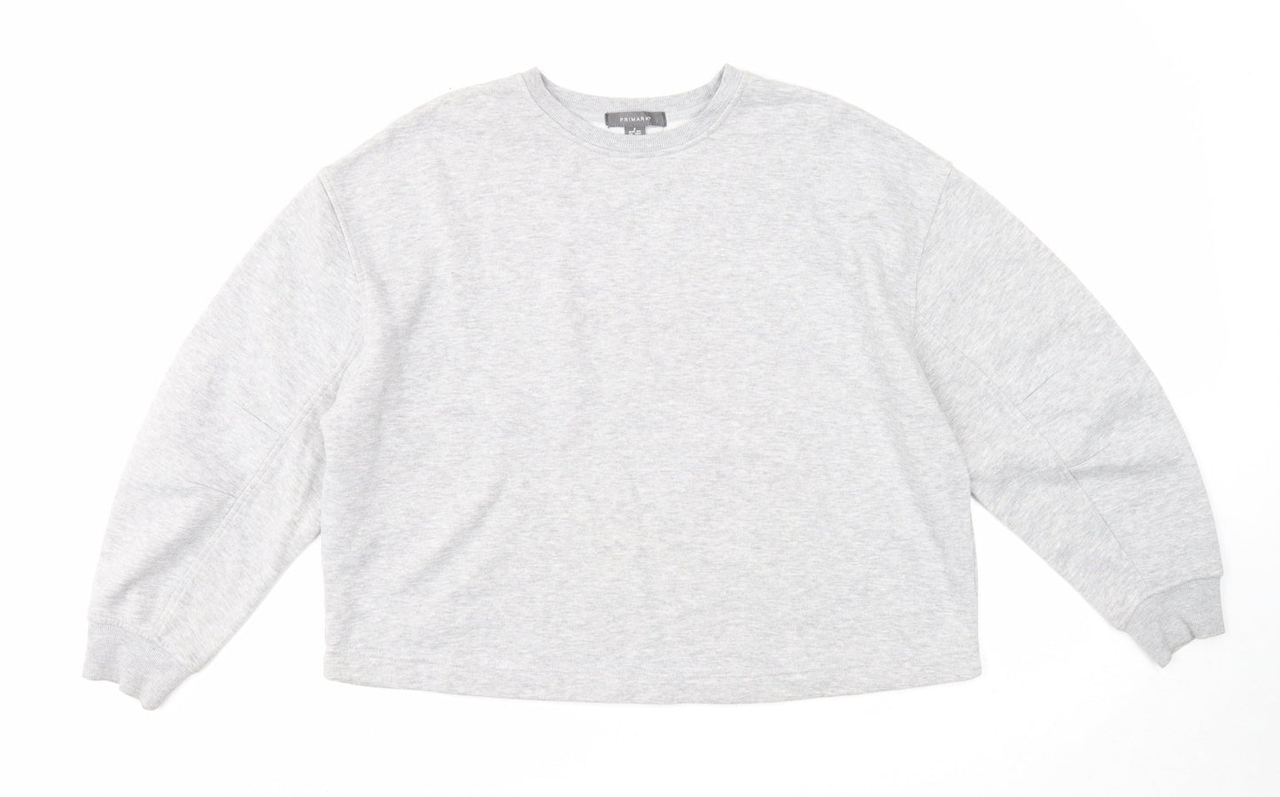 Primark Womens Grey Cotton Pullover Sweatshirt Size 10 Pullover