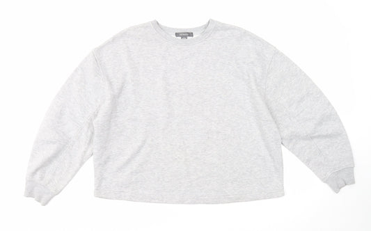Primark Womens Grey Cotton Pullover Sweatshirt Size 10 Pullover