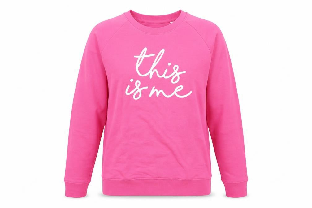 SeaSoul & Snow Womens Pink Cotton Pullover Sweatshirt Size M Pullover - This is me