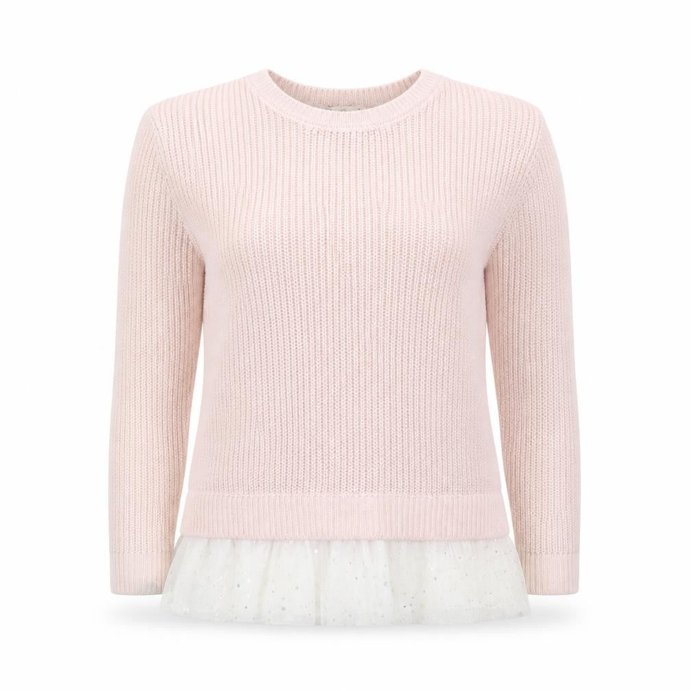 Pink Republic Womens Pink Round Neck Acrylic Pullover Jumper Size 10