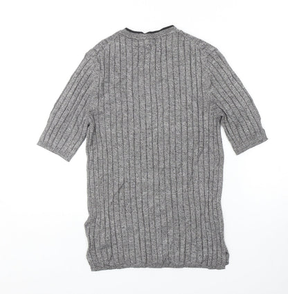 Marks & Spencer Womens Black Round Neck Viscose Pullover Jumper Size 10