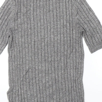 Marks & Spencer Womens Black Round Neck Viscose Pullover Jumper Size 10