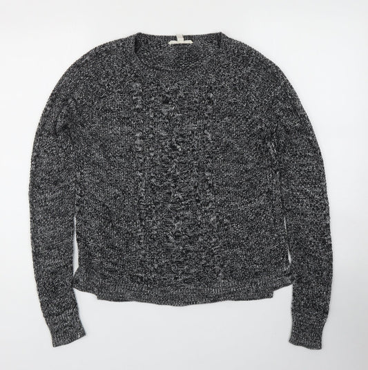 Esprit Womens Black Round Neck Acrylic Pullover Jumper Size XS