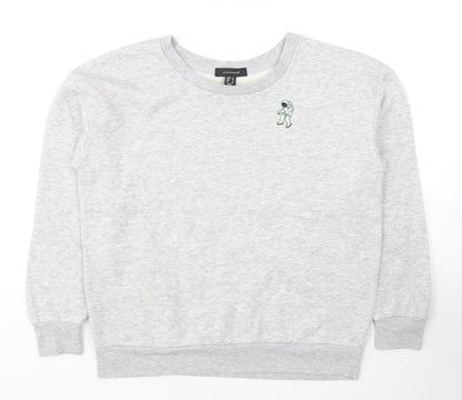 Atmosphere Womens Grey Polyester Pullover Sweatshirt Size 12 Pullover