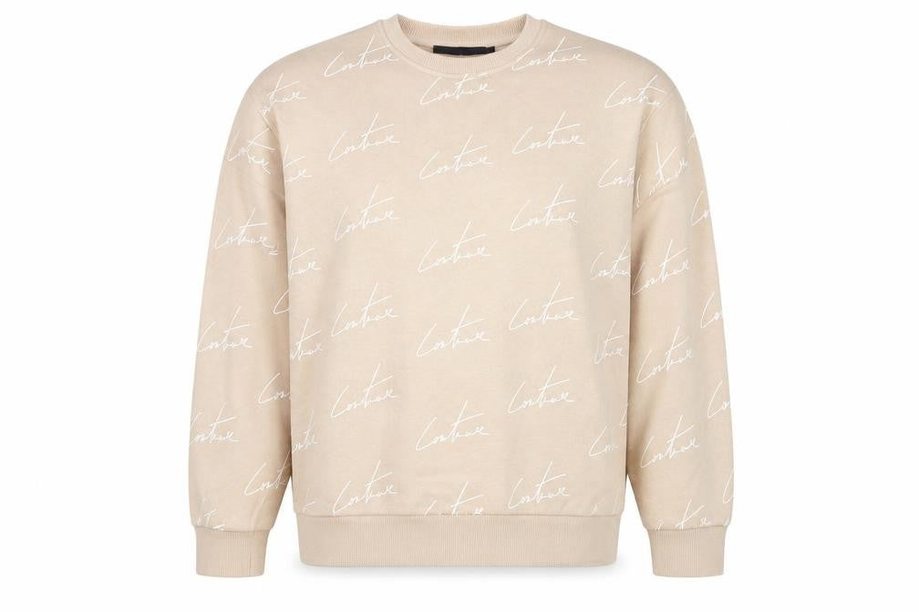 The Couture Club Womens Beige Cotton Pullover Sweatshirt Size XS Pullover