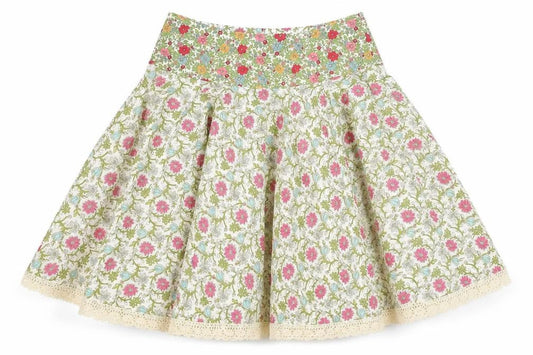 Preworn Womens Multicoloured Floral Polyester Swing Skirt Size 23 in Zip