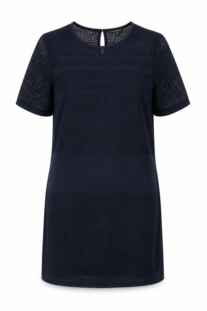 Warehouse Womens Blue Polyester A-Line Size 12 Round Neck Pullover