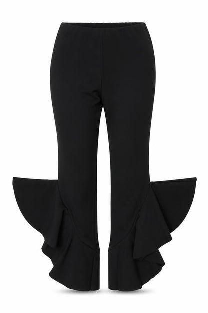 Style Wise Womens Black Polyester Trousers Size 10 L30 in Regular