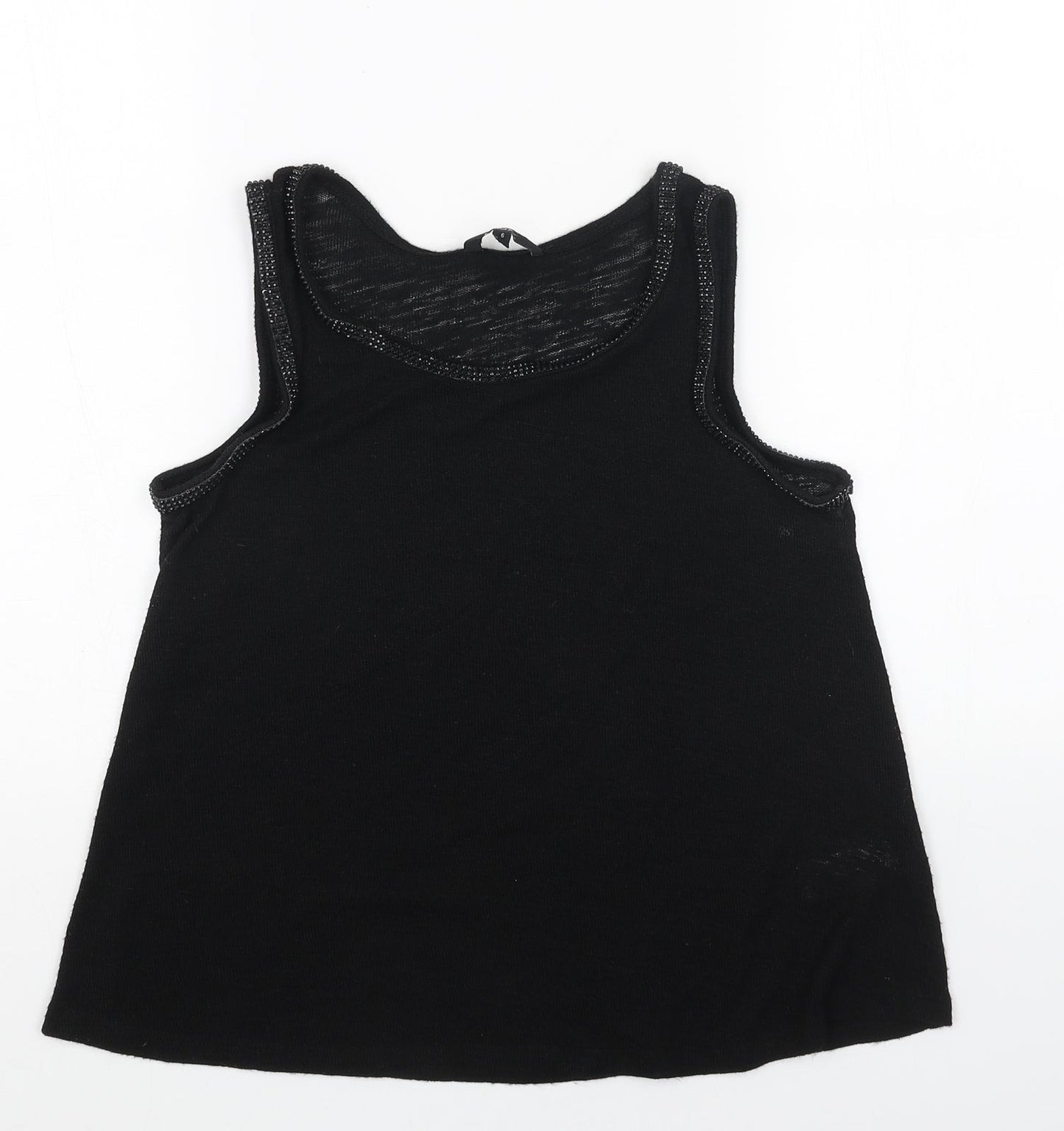 NEXT Womens Black Polyester Basic Tank Size 6 Scoop Neck