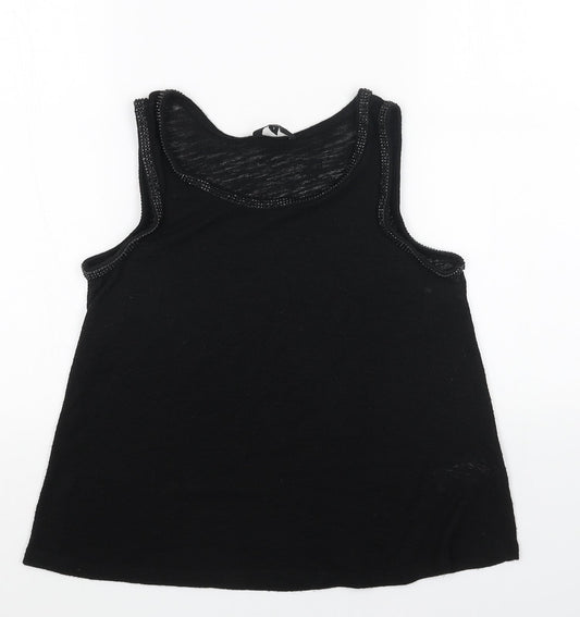 NEXT Womens Black Polyester Basic Tank Size 6 Scoop Neck