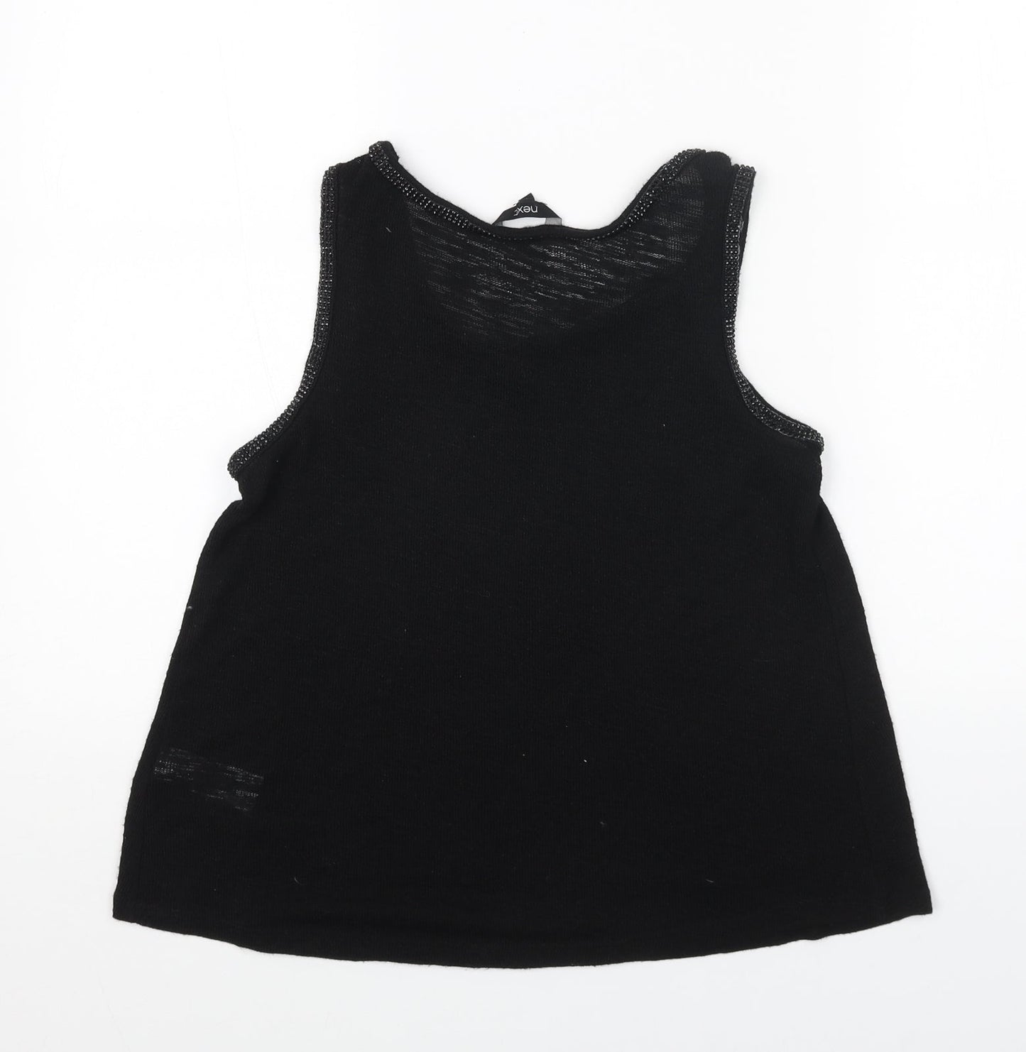 NEXT Womens Black Polyester Basic Tank Size 6 Scoop Neck