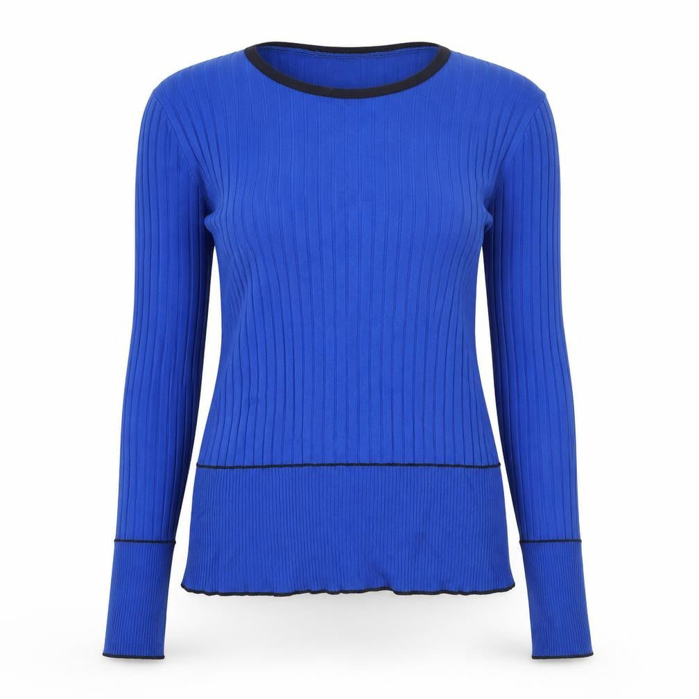 NEXT Womens Blue Round Neck Nylon Pullover Jumper Size M