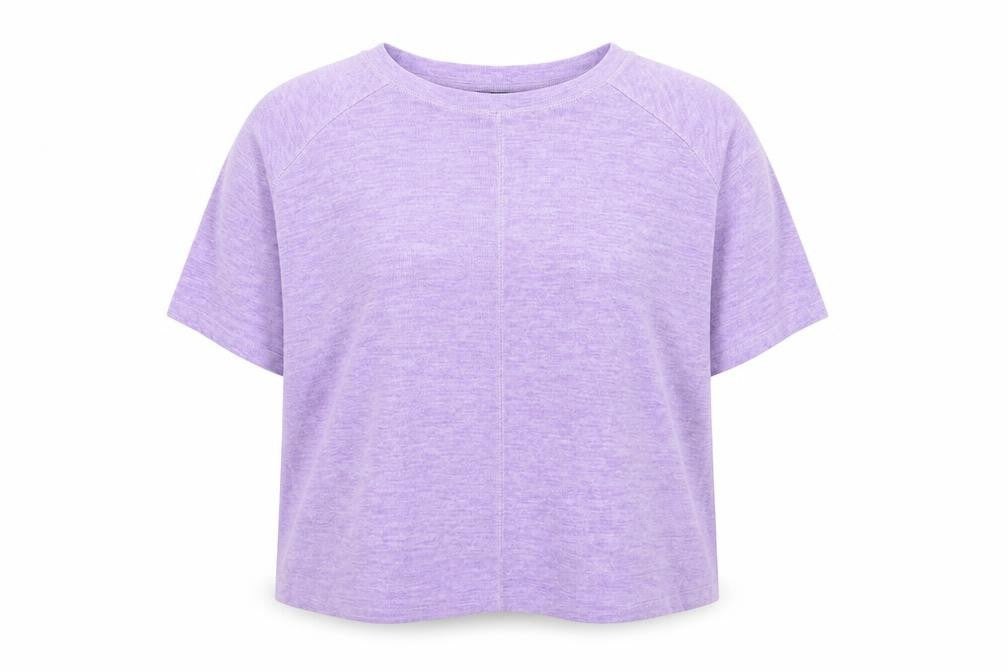 Marks & Spencer Womens Purple Round Neck Viscose Pullover Jumper Size 16