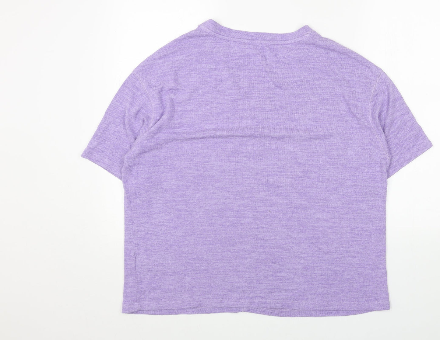 Marks and Spencer Womens Purple Round Neck Viscose Pullover Jumper Size 16