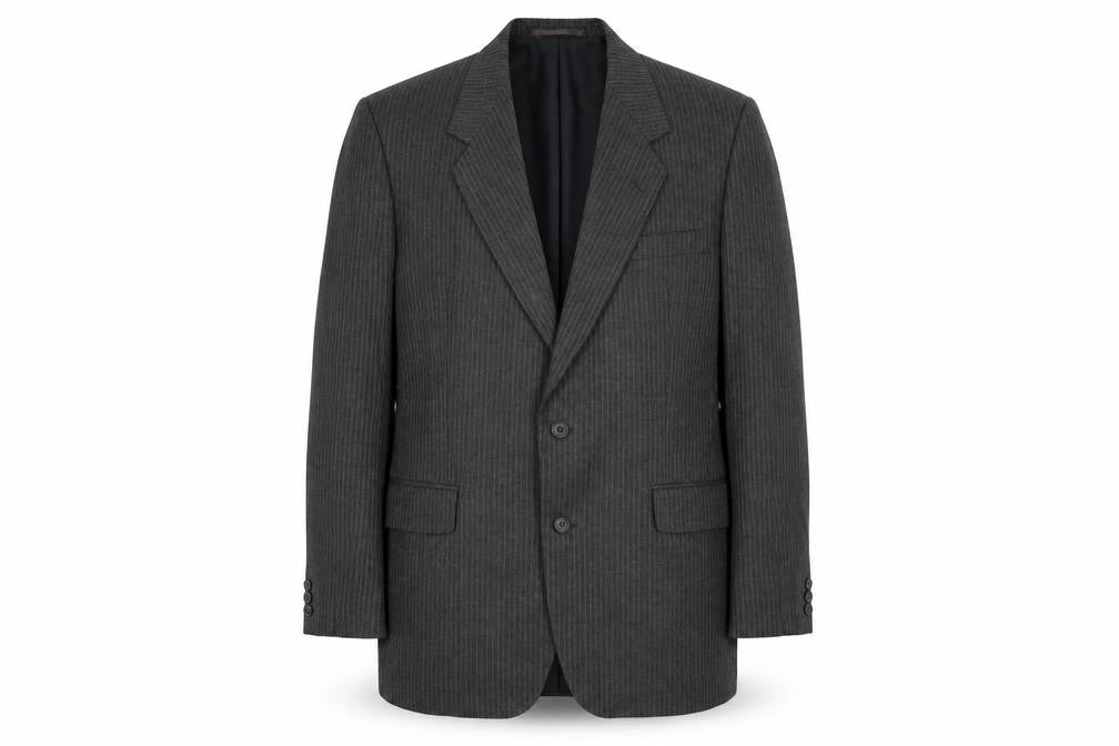 Canada Mens Grey Striped Wool Jacket Suit Jacket Size 40 Regular