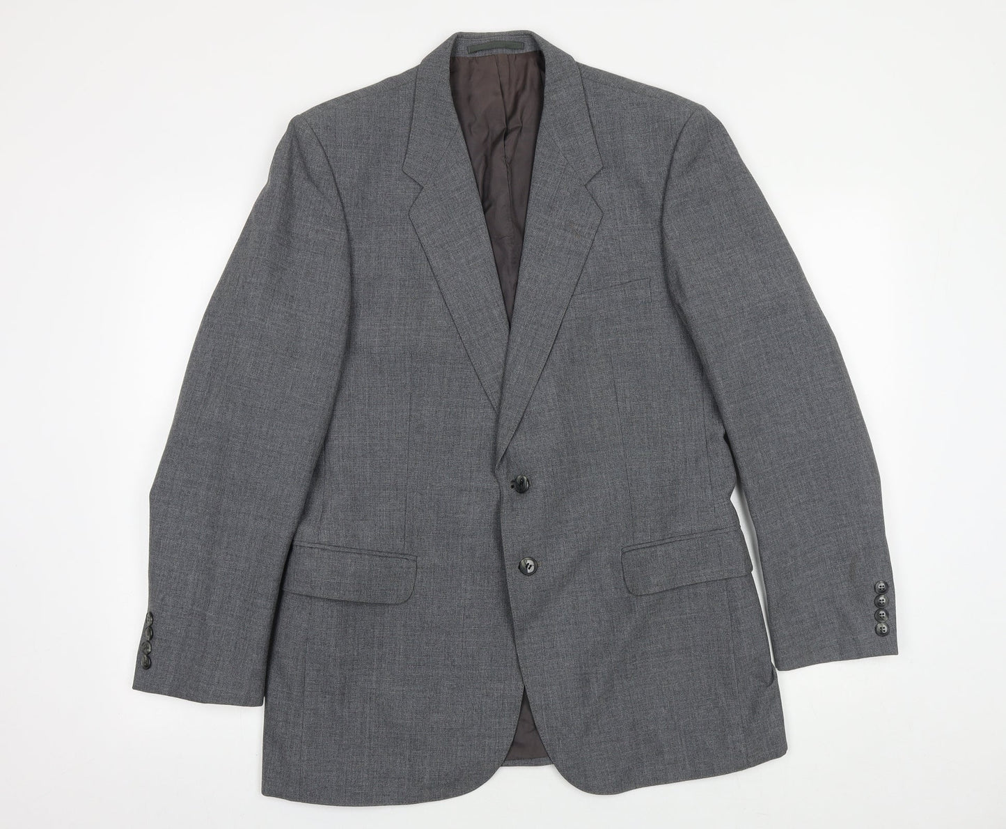 St Michael Mens Grey Wool Jacket Suit Jacket Size 40 Regular