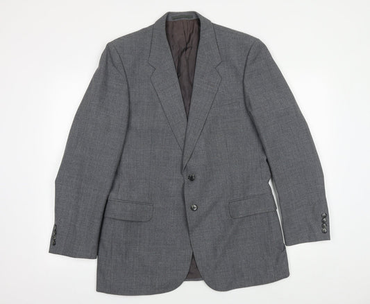 St Michael Mens Grey Wool Jacket Suit Jacket Size 40 Regular