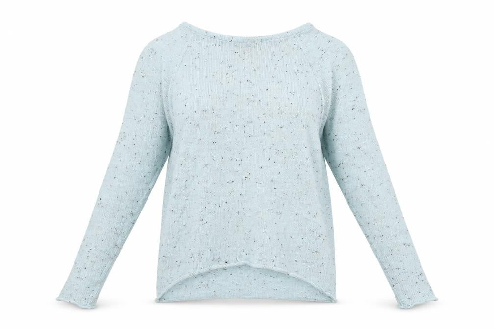 Topshop Womens Blue Round Neck Cotton Pullover Jumper Size 10