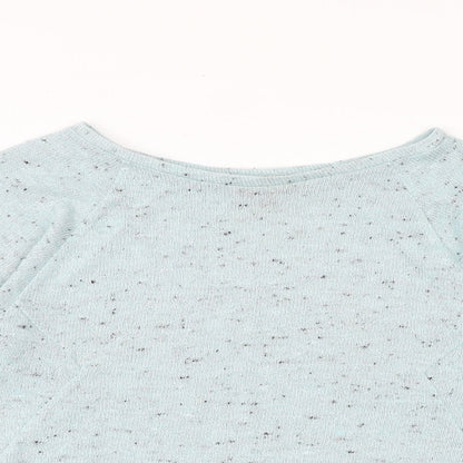 Topshop Womens Blue Round Neck Cotton Pullover Jumper Size 10